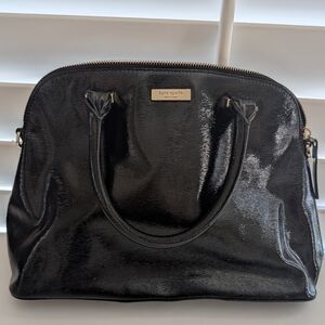 Kate Spade Carli Bixby Place Patent Leather Satchel In Black